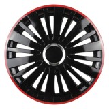 Cumpara ieftin Set 4 Capace Falcon Negru Cu Rama Rosie R16