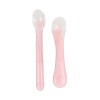 Set 2 lingurite flexibile din silicon pentru diversificare, fara BPA, de marimi diferite, roz somon, KidsCare for Your BabyKids