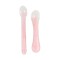 Set 2 lingurite flexibile din silicon pentru diversificare, fara BPA, de marimi diferite, roz somon, KidsCare for Your BabyKids