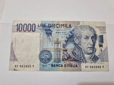 bancnota italia 10000 L 1984 foto