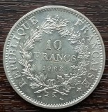 (A366) MONEDA DIN ARGINT FRANTA - 10 FRANCS FRANCI 1968, HERCULES, 25 GRAME, ARGINT 900, Europa