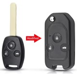 Carcasa cheie auto pliabila transformatoare, compatibila cu Honda Accord, Civic, CR-V, Pilot, Fit, 3 butoane, lama inclusa, fara electronica
