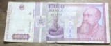 BNKRO05 Bancnota veche 10000 lei 2000 Nicolae Iorga Sarpele Glykon hirtie Romania zece mii lei circulata colectie