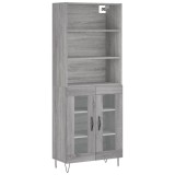 Cumpara ieftin Dulap inalt, gri sonoma, 69,5x34x180 cm, lemn compozit