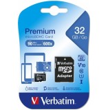 Cumpara ieftin Premim Card Micro SD (Secure Digital) Verbatim cu Adaptor SD de 64 GB SDXC Clasa 10