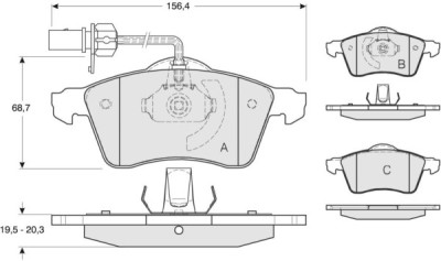 MTR MT581 set placute frana disc foto