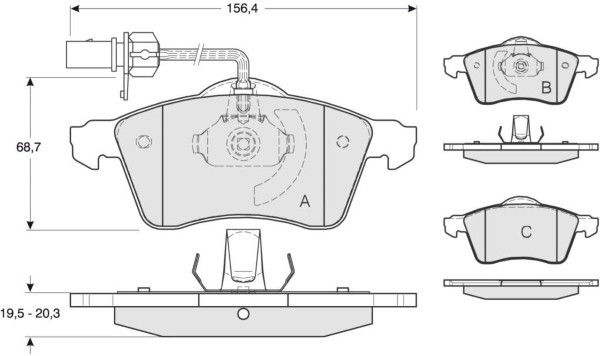 MTR MT581 set placute frana disc