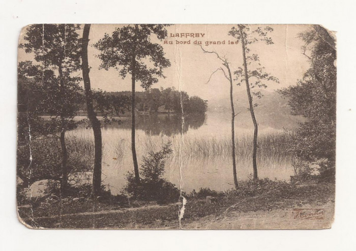FV1 - Carte Postala -FRANTA- Laffrey, Au bord du grand Lac, circulata 1923