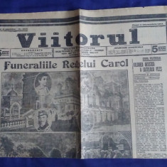 Ziarul Viitorul : Funeraliile Regelui Carol I - 1914