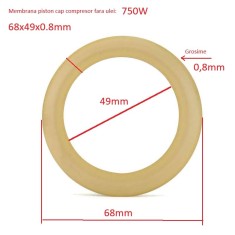 Membrana Piston cap compresor fara ulei 750W 68x49x0.8mm CH166
