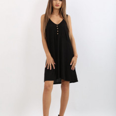 Rochie scurta neagra cu nasturi Pull&Bear