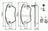 Set placute frana,frana disc OPEL ADAM (2012 - 2016) BOSCH 0 986 494 092