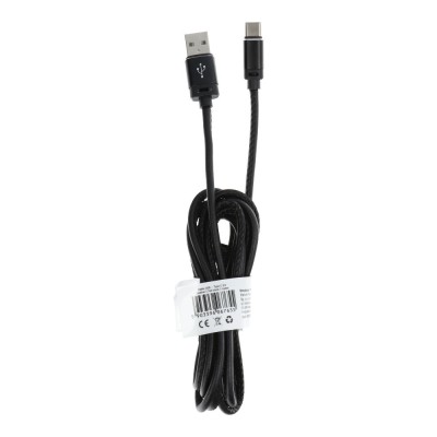 Cablu Date &amp;amp; Incarcare Piele Tip C 3.0 (Negru) C183 2m foto