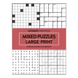 Carti in engleza: Mixed Large Print Puzzle Books, Easy-to-Read, Peste 80 Puzleuri pentru Divertisment