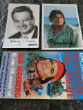 Autografe Pierre Brice si Rudolf Schock, pliant Winnetou, anii 1980,