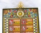 CALENDAR DE PERETE PERPETUU DECOR ZODII REPLICA CALENDAR ANTIC 23 CM