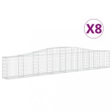 Cumpara ieftin Cosuri gabion arcuite 8 buc, 400x30x60/80 cm, fier galvanizat