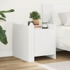 Noptiera Gossi alba 45x50x50 cm, lemn prelucrat, cu compartiment depozitare, rezistenta la umiditate. Cadru stabil si robust