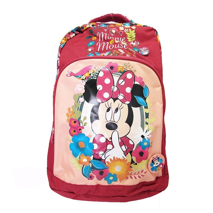 Ghiozdan clasele I-IV Pigna Minnie Mouse roz inchis floral MNRS1840-3 Ghiozdan clasele I-IV Pigna Minnie Mouse roz inchis floral MNRS1840-3