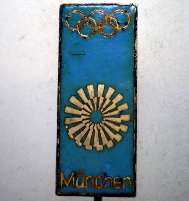 I.625 INSIGNA STICKPIN GERMANIA OLIMPIADA 1972 M&amp;Uuml;NCHEN MUNCHEN 22/9mm email foto