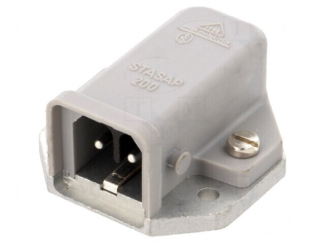 Conector dreptunghiular ST soclu tată 2 pini cositorit