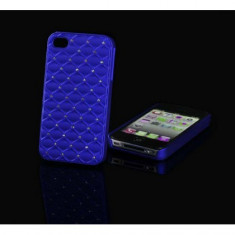 Husa Diamond Apple iPhone 4 / 4s Albastru Blister foto