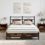Cumpara ieftin Cadru pat fără saltea, stejar fumuriu 137x190 cm lemn prelucrat