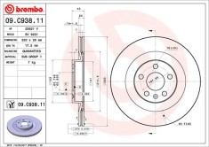 BREMBO 09.C938.11 PRIME LINE - UV Coated Disc frana foto