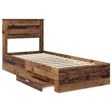 Cumpara ieftin Cadru de pat cu sertar Lemn vechi 100 x 200 cm Lemn prelucrat