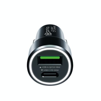 Incarcator Auto USB / USB C 20W Negru foto