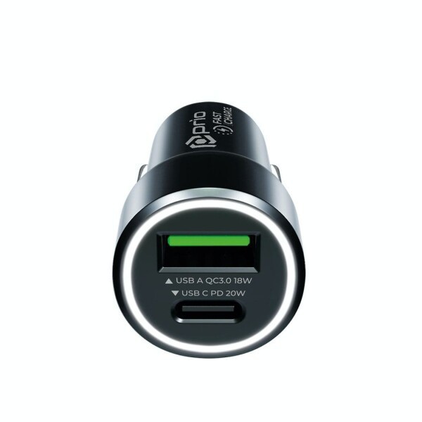 Incarcator Auto USB / USB C 20W Negru
