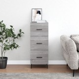 vidaXL Servantă, gri sonoma, 34,5x34x90 cm, lemn compozit