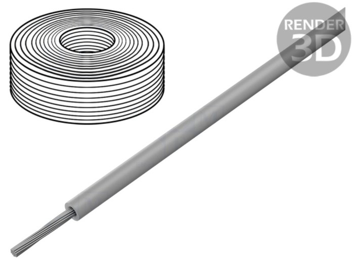 Cablu siliconic gri 4mm&sup2;