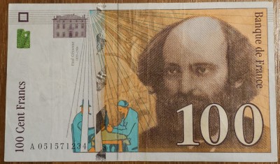 100 francs 1998, Franța foto
