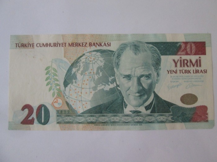 Turcia 20 Lirasi/Lire 2005