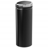 HOMCOM Coș de Gunoi Inteligent cu Senzor, 50L, Oțel Inox și Plastic, Negru, 30.5x30.5x81.5cm | Aosom Romania