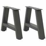 VidaXL Picioare pentru măsuță de cafea &icirc;n formă de A, 2 buc., antracit, 30x(30-31) cm, oțel 4012810