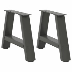 vidaXL Picioare pentru măsuță de cafea &icirc;n formă de A, 2 buc., antracit, 30x(30-31) cm, oțel 4012810