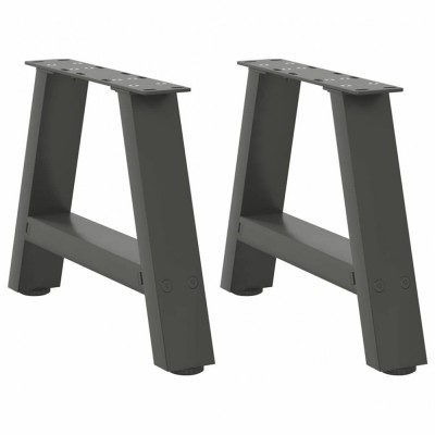 vidaXL Picioare pentru măsuță de cafea &amp;icirc;n formă de A, 2 buc., antracit, 30x(30-31) cm, oțel 4012810 foto