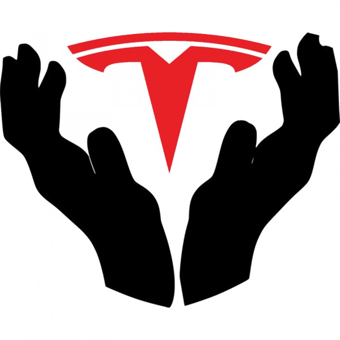 Sticker Auto , zMy World is Tesla, , Autocolant Personalizat din Folie Oracal