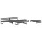 Set mobilier relaxare de gradina 5 piese gri lemn masiv de pin