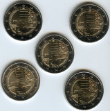 Monede GERMANIA 2020, 5x2 euro comemorative (ADFGJ) Varsovia - UNC, Europa, Cupru-Nichel