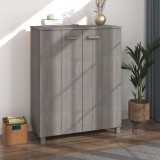 Cumpara ieftin Pantofar Gri Deschis Lemn Masiv Pin 85x40x108cm 3 Rafturi Suport Depozitare Pantofi Hol