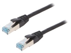 Cablu Patch Cord S/FTP Cat6a 1m Negru