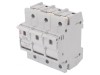 Separator cu Fuzibil D02 63A 400VAC 3 Poli pentru Șină DIN