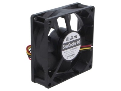 Ventilator axial SANYO DENKI 24V 80x80x25mm 90m3/h 40dBA 9A0824G401 foto