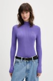 Hugo Blue pulover culoarea negru, light, cu turtleneck, 50522578