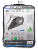 Husa Moto Exterior Oxford Aquatex New Alb Negru Marimea S CV200