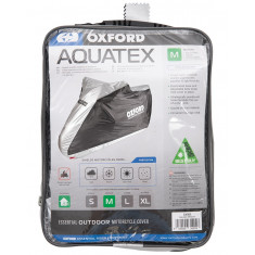 Husa Moto Exterior Oxford Aquatex New Alb Negru Marimea S CV200