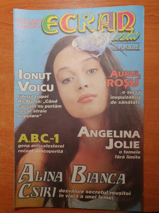 ecran magazin 24-30 iulie 2000-ionut voicu,trupa ro-mania,trupa angels